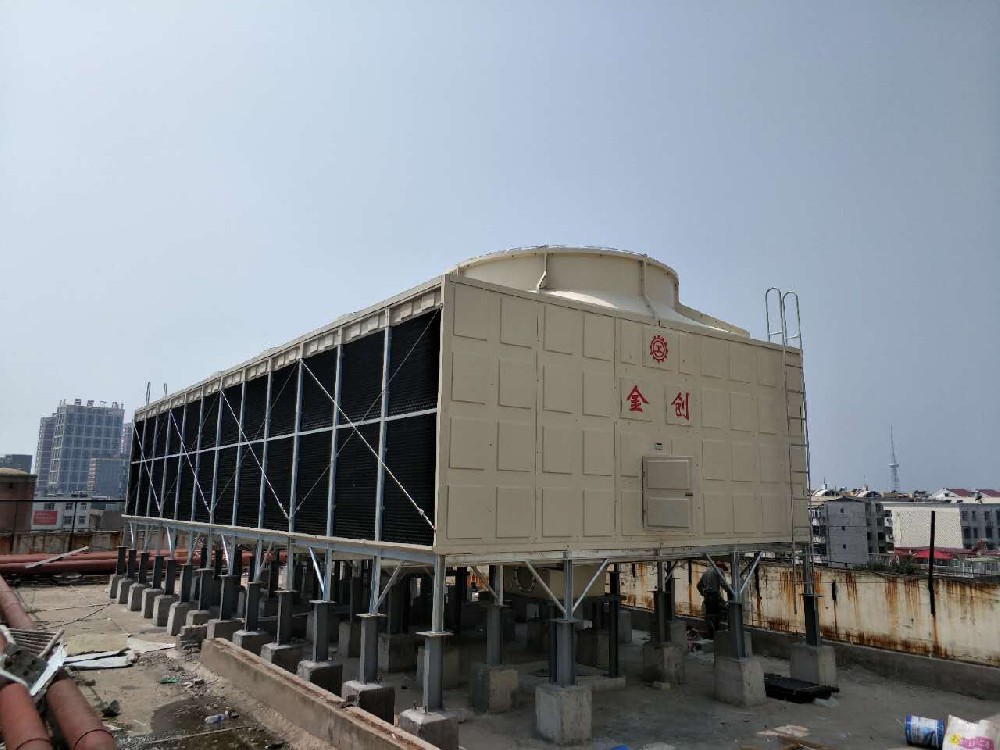 賀大商集團冷卻塔項目完美竣工 金創(chuàng  )1600T橫流式方型冷卻塔